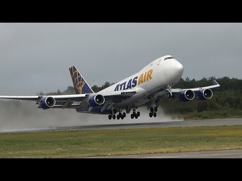 Atlas Air - Boeing 747-47UF - Takeoff & Landing