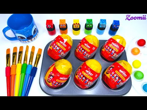 Numberblocks Cubes Set 10 - Satisfrying Video Rainbow Mixing All Lollipop & Color EGGS