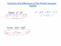 Factoring the Difference of Two Perfect Squares