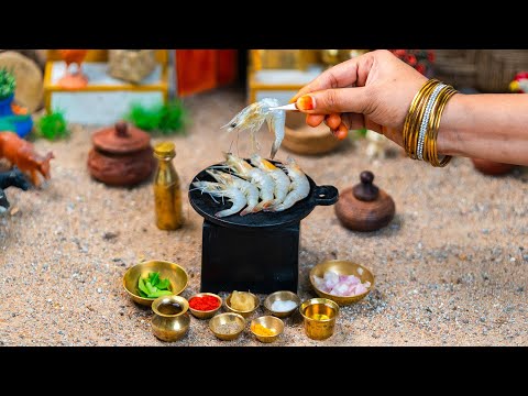 Miniature Chemmeen Tawa Masala | Kerala Style Prawn Tawa Roast | Miniature Cooking Show