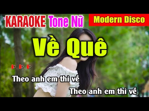 Về Quê Karaoke Tông Nữ Phong Cách Modern Talking | Nhạc Sống Thanh Ngân