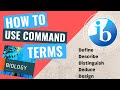 Understanding Command Terms in IB Biology