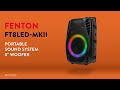 Bluetooth Party Speaker With Lights & Battery - Fenton FT8LED-MK2