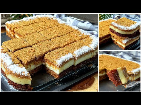 بسبوسة ملكية محشيه قشطه  طريقة سهله وسريعه وطعم خطيييير 🤤بكل أسرار نجاحها👏🏻#وصفات_رمضان