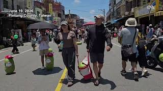Over 1,000 watermelons stand tall for Dragon Boat Festival in Pingtung