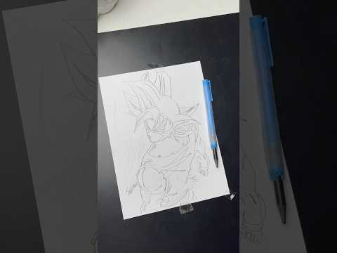 Como Desenhar Goku Instinto Superior Completo com Lápis 