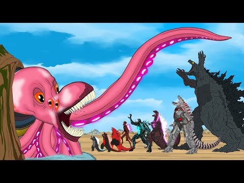 Evolution of Godzilla & KONG vs Evolution of OCTOPUS GIANT: Size Comparison / ANIMATION