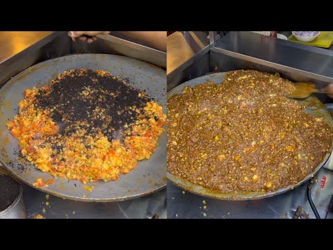 😱क्या आपने कभी Black Pav Bhaji  खाया है??🤔Mumbaistreetfood🔥#youtubevideo #streetfood #mumbai