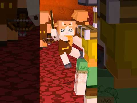Alex's Hilarious Piglin Antics!⛑踊るピグリン #マイクラ #minecraftanimation #minecraft