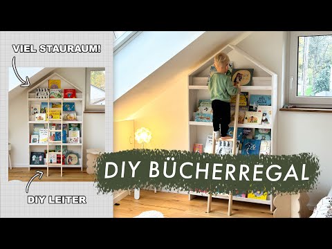 Bücherregal selber bauen - ein Traum für jedes Kinderzimmer mit Leiter | EASY ALEX