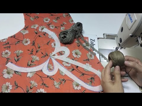 Unique & Beautiful ❤️ Neck Design With Anchor Thread Cutting  Stitching | Pakistani Gala Design 2025
