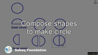 Compose shapes to make circle