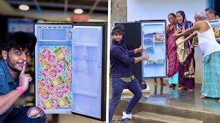 ഫ്രിഡ്ജ് നിറയെ പണവുമായി ഒരു കുടുംബത്തെ അത്ഭുതപ്പെടുത്തുന്നു