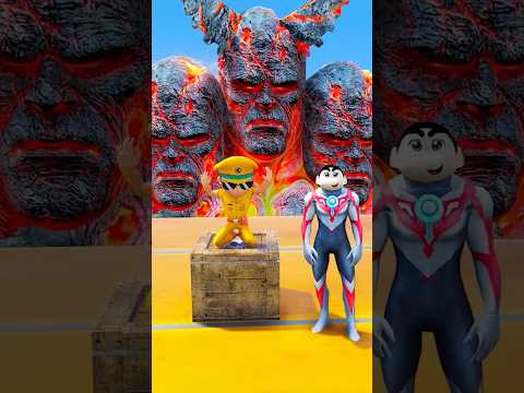 GTA V - ULTRA SHINCHAN SAVE LITTLE SINGHAM BUT GRANNY VS KINGKONG RAGDOLLS ? 😉 #shorts