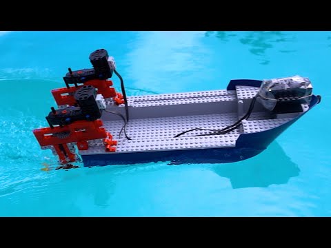 Making a Fast Lego Boat 3/3 - underwater propellers