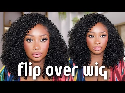 Kinky Curly Flip Over Wig Tutorial ✨ It's Giving Love Island Coco Vibes!