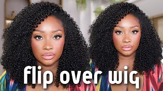 Kinky Curly Flip Over Wig Tutorial ✨ It's Giving Love Island Coco Vibes!