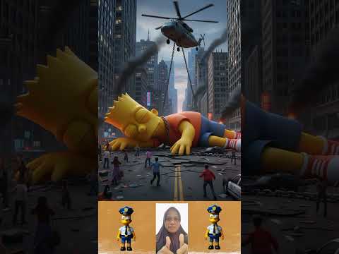 Simpson family transported by helicopter #thesimpsons #simpsons