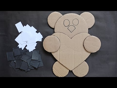 Cardboard Teddy Bear Wall Hanging/Best Out Of Waste Cardboard/DIY Home Decoration ||