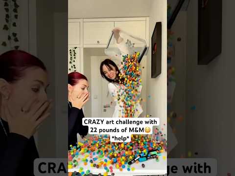 CRAZY art challenge with 22 pounds of M&M😳*help* #CreatiAI