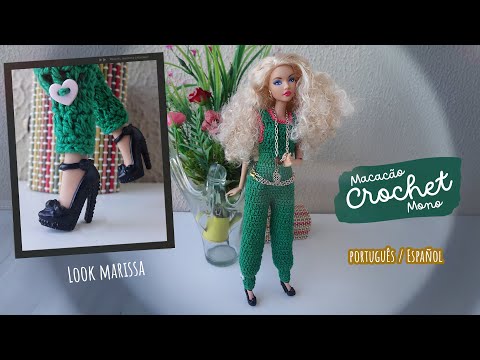 Macacão de crochê para bonecas 🌻 Marissa