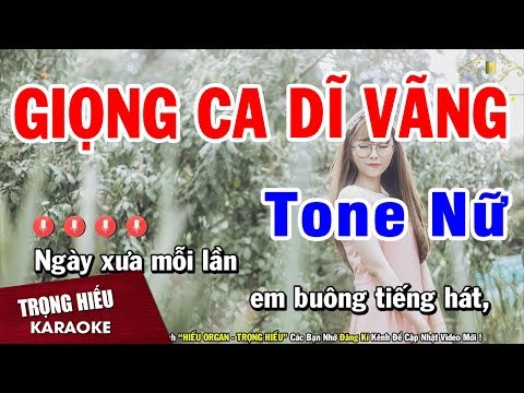 Karaoke Giọng Ca Dĩ Vãng Tone Nữ Nhạc Sống | Trọng Hiếu