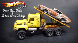 Hot Wheels Custom Hauler & Ford Torino Talladega