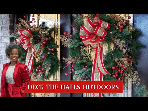 Deck The Halls Outdoors With Red And Gold! ❤💛❤💛❤