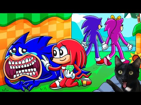 KNUCKLES VS SHIN SONIC QUE NO ES UN MONSTRUO?! Sonic tapes animación vs reacción de Luna y Estrella