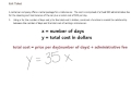 Linear Functions and Rental Costs