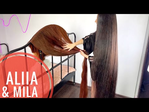 Aliia’s hair in the gentle hands of the beautiful Rapunzel MILA (preview)