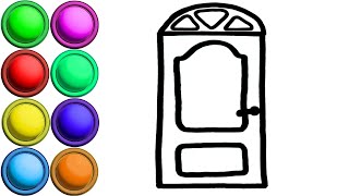 Rainbow Door Learn How to Drawing, Coloring for Kids and Toddlers | Best Art Colors for Children