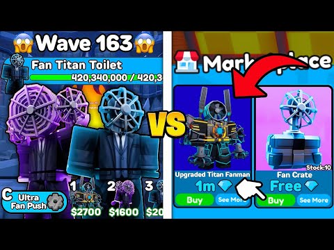 😱NEW UPDATE!!🤯UPGRADED TITAN FAN MAN from *NEW* FAN CRATE vs MYTHIC TITAN FAN🤑 Toilet Tower Defense