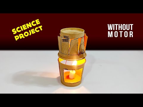 How to make Rotating Lantern from Paper cup without motor | Self-Rotating Lamp |Science Experiment