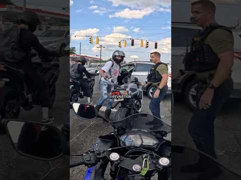 Sometimes Its Better To Run Away From The Cops!😱 Credit:@GsxrDavee