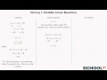 Solving 1 Variable Linear Equations