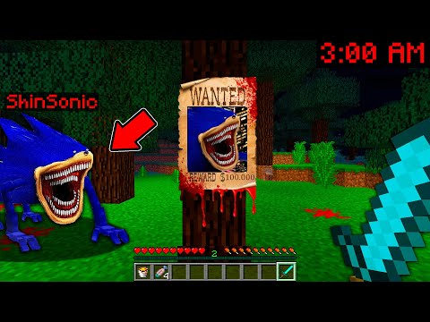 ¡ENCUENTRAMOS A SHIN SONIC TAPES EN EL BOSQUE A LAS 3 AM 😱😭en MINECRAFT