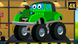 Vintage Monster Truck Wash Videos for Kids