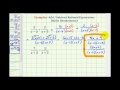 Rational Expressions Operations and Simplification