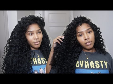 MY FIRST TIME DOING A CURLY FLIP OVER ON MYSELF! WATER WAVE BUNDLES +| BEAUTYFOREVER