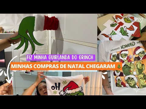 MINHAS COMPRAS NATALINAS CHEGARAM + COMECEI MINHA DEVORACAO DE NATAL 🎄