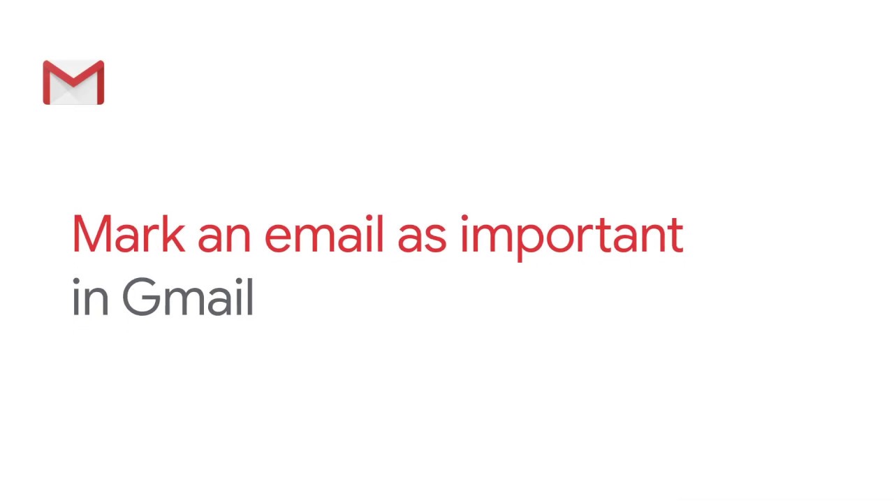Mark an email as important in Gmail