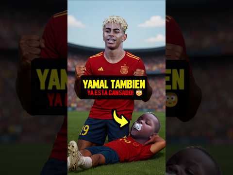 El hermano de Lamine Yamal se acostó en medio del campo 😴 — incluso Lamine se cansó del partido 😓⚽️