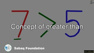 Concept of greater than