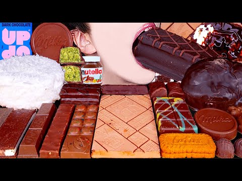 ASMR DUBAI CHOCOLATE KITKAT ICE CREAM NUTELLA DESSERT MUKBANG 두바이 초콜릿 먹방 ドバイチョコレート 咀嚼音 EATING SOUNDS