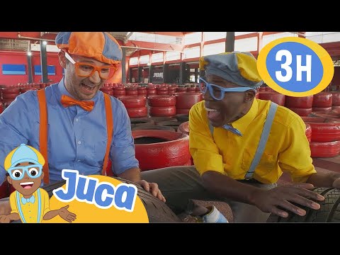 Juca e Blippi competem numa corrida de kart | HORA DO JUCA BRASIL! | Vídeos Educativos para Crianças