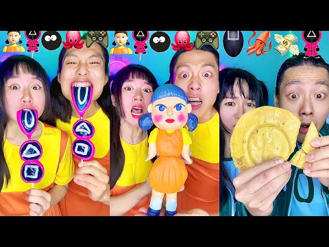 Random Emoji Food Challenge ASMR Compilation! Squid game Food🥵bubble tea(Part16)