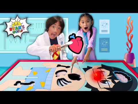 Giant Operation Game Challenge! Can We Save Daddy? Pretend Play Doctor & Helping People