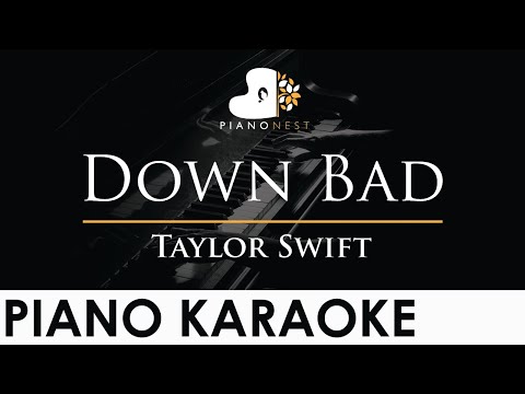 Taylor Swift – Down Bad – Piano Karaoke Instrumental Cover with Lyrics