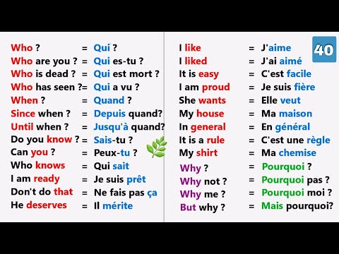 Les 100 verbes les plus utilisés en anglais  | | Easy sentences to learn french | easy